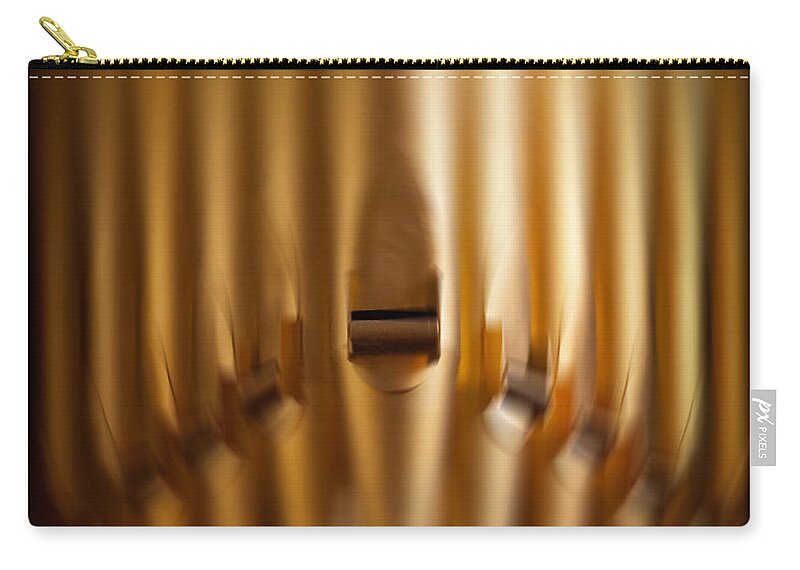 Organ Pipes Zip Pouch featuring the photograph A blur of pipes by Jenny Setchell