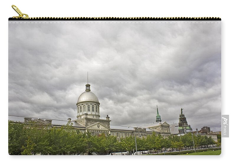 Bonsecours Market Zip Pouch featuring the photograph A Bonsecours Day by Hany J