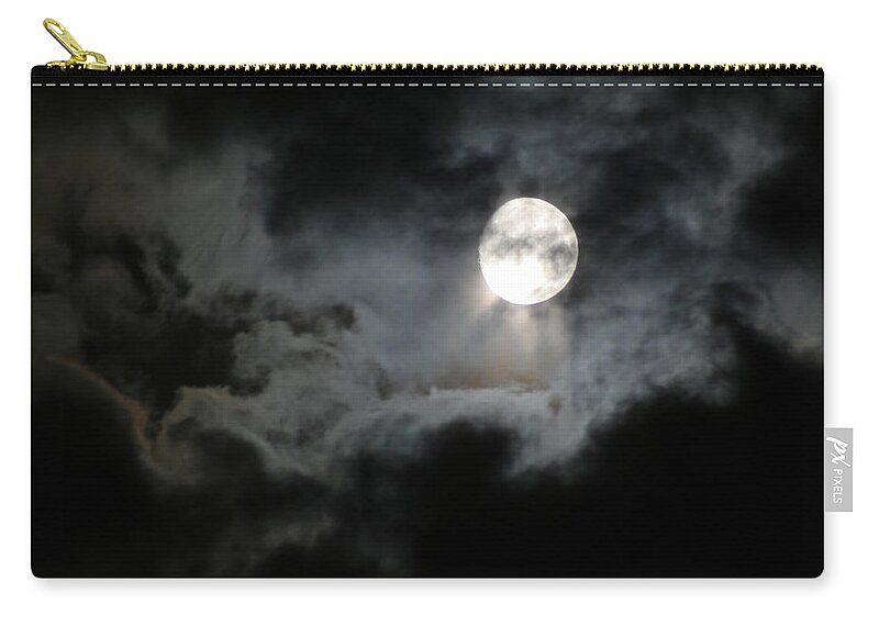 Ric B Zip Pouch featuring the photograph A Dark and Stormy Night by Ric Bascobert