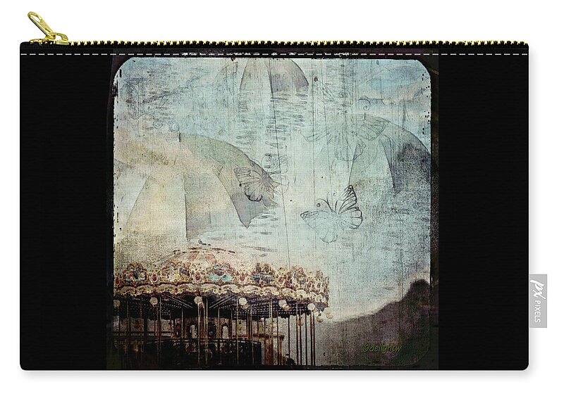 Beach Zip Pouch featuring the digital art A Day At The Beach by Delight Worthyn