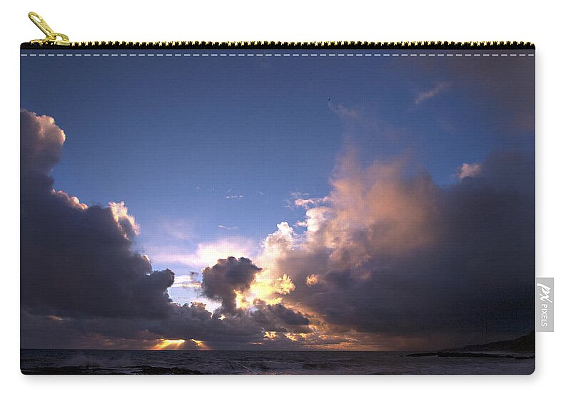 Clouds Zip Pouch featuring the photograph A Day of Rain by Joe Schofield