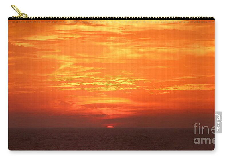 Sunset Zip Pouch featuring the photograph A Final Splash of Color by Mariarosa Rockefeller