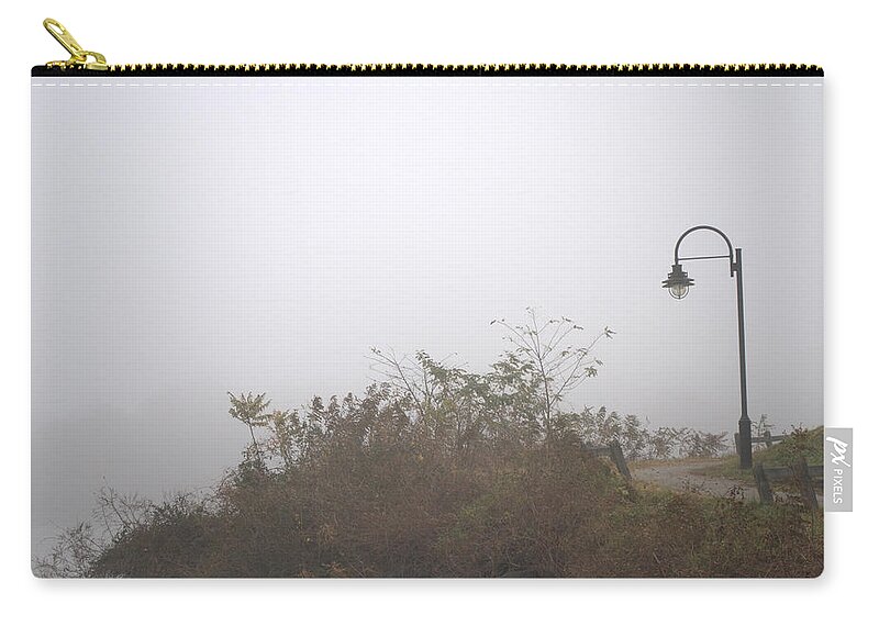 Fog Zip Pouch featuring the photograph A Foggy Morning by Judy Salcedo