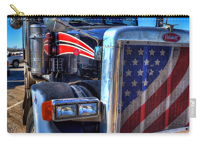Peterbuilt Zip Pouch featuring the photograph A Friend of Optimus Prime by Tim Stanley