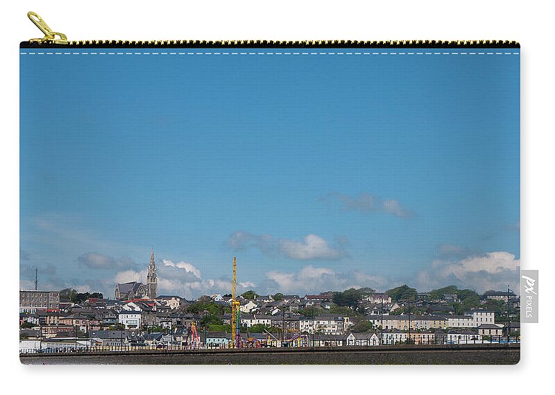 Amusement Park Zip Pouch featuring the photograph A General View Of Tramore, Co. Waterford by Leverstock