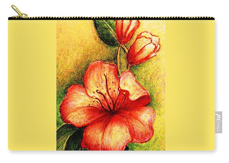 Flowers Zip Pouch featuring the painting A Harbinger of Springtime by Hazel Holland