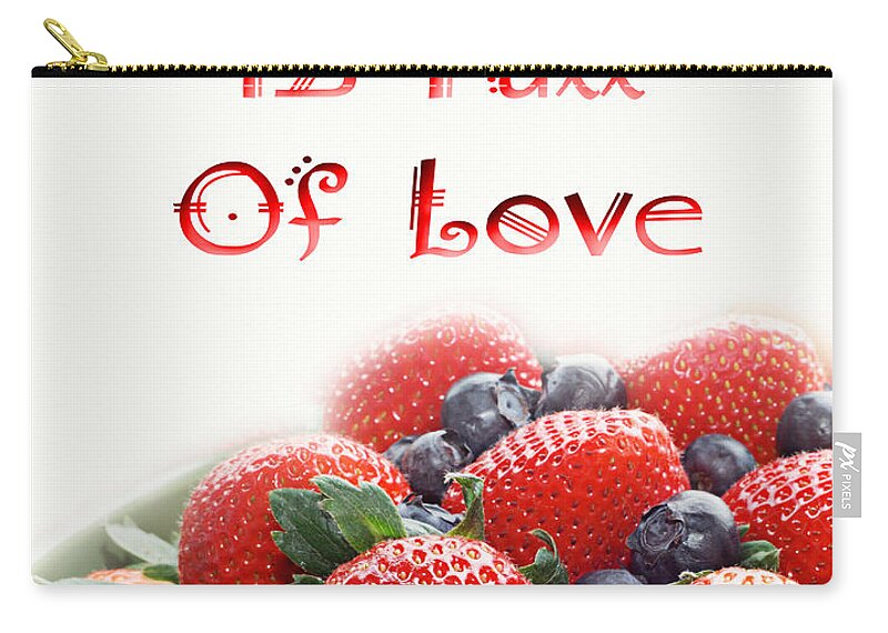 Strawberries Zip Pouch featuring the digital art A Kitchen Is Full Of Love 9 by Andee Design