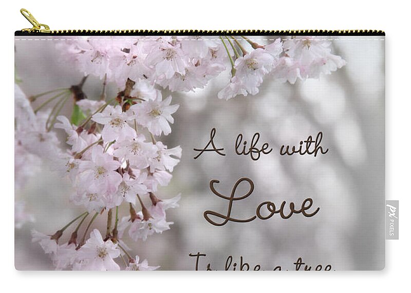 Blossom Zip Pouch featuring the photograph A Life with Love by Lori Deiter