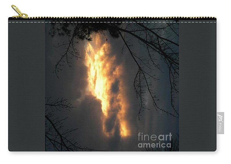 Angels Zip Pouch featuring the digital art A Look In On Angels by Matthew Seufer