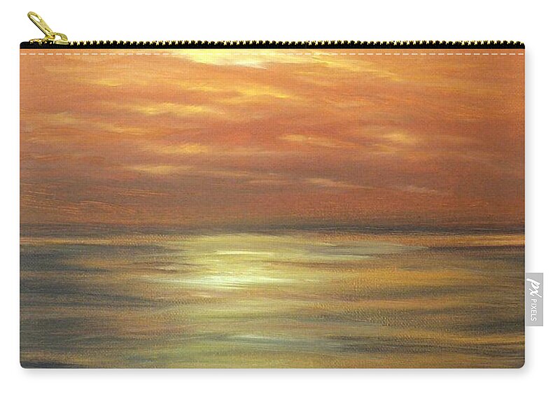 Sunset Zip Pouch featuring the painting Sanible Sunset by Donna Muller