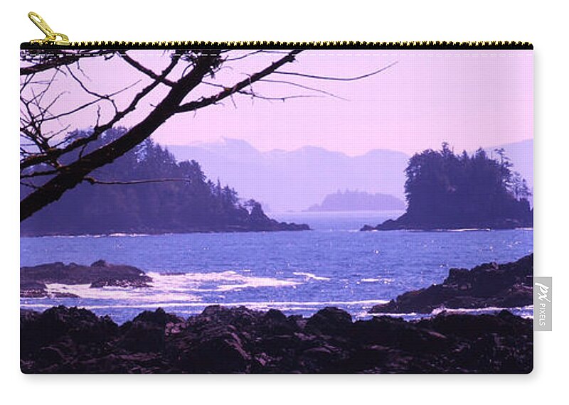 Photograph Zip Pouch featuring the photograph a Peek at the Bay by Marianne NANA Betts