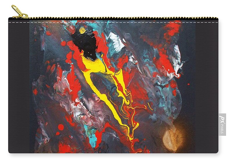 Original Zip Pouch featuring the painting A Phoenix Reborn by Thea Recuerdo