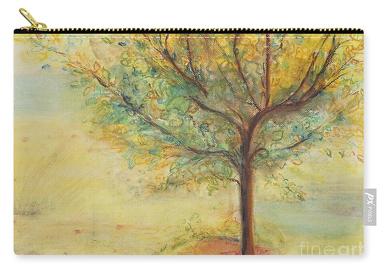 International Art Collectors Zip Pouch featuring the painting A Poem Lovely As A Tree by Helena Bebirian