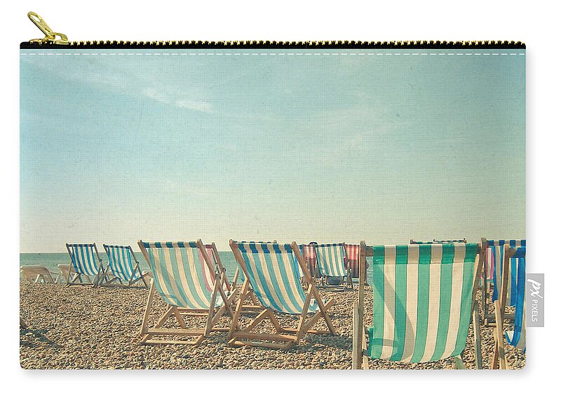 Beach Zip Pouch featuring the photograph A Sea View by Cassia Beck