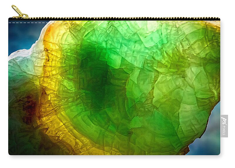 Rock Zip Pouch featuring the photograph A Thin Slice of Rock by John Haldane