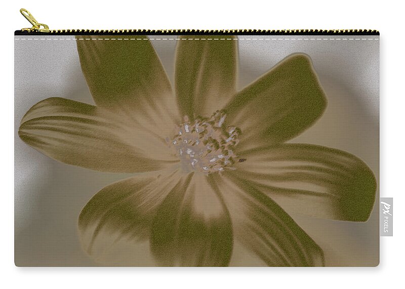 Flower Zip Pouch featuring the photograph A touch of Gold by Sandra Clark