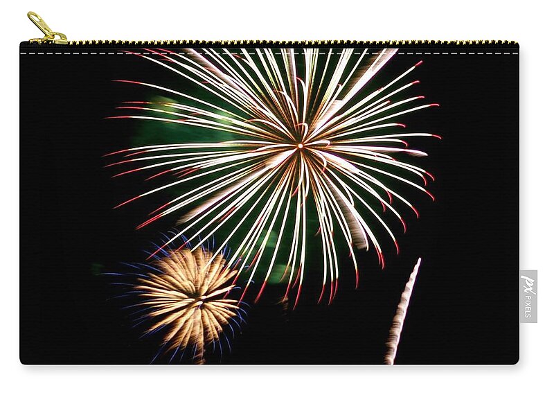 Fireworks Zip Pouch featuring the photograph A Touch of Green by Kathy McCabe