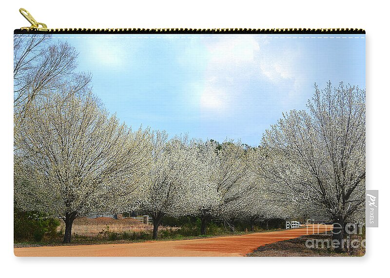 Spring Zip Pouch featuring the photograph A Touch Of Spring by Kathy Baccari