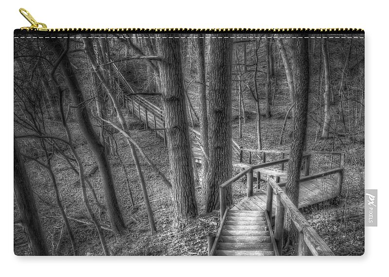 Trees Zip Pouch featuring the photograph A Walk Through the Woods by Scott Norris
