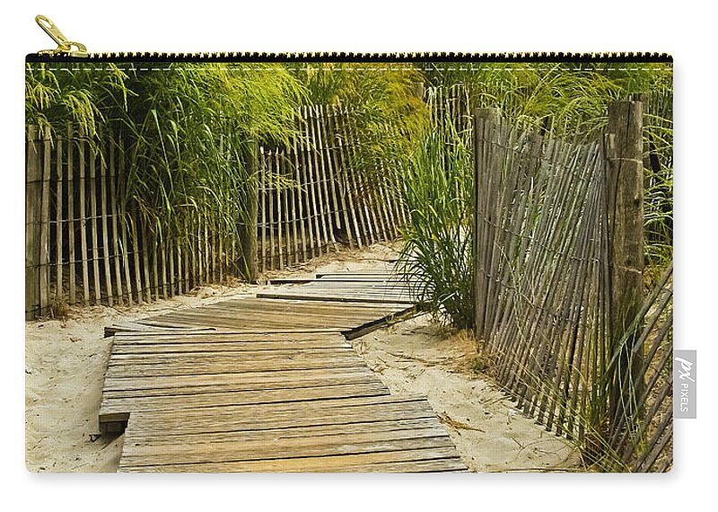 Beach Zip Pouch featuring the photograph A Walk to the Beach by Colleen Kammerer