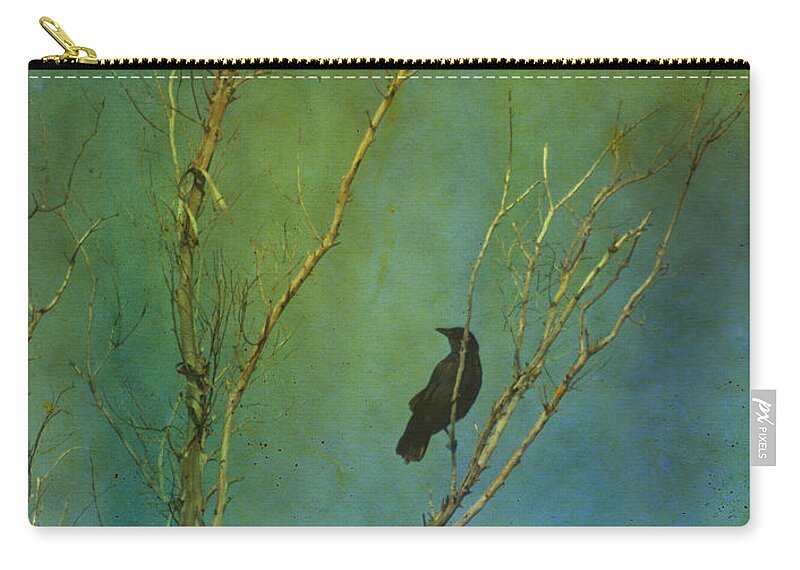 Raven Zip Pouch featuring the photograph A Watchful Eye by Jacklyn Duryea Fraizer