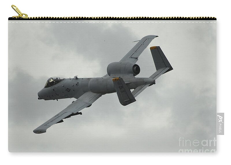 A10 Zip Pouch featuring the photograph A10 Warthog by Airpower Art
