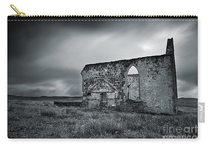 Church Zip Pouch featuring the photograph Abandoned Church by David Lichtneker