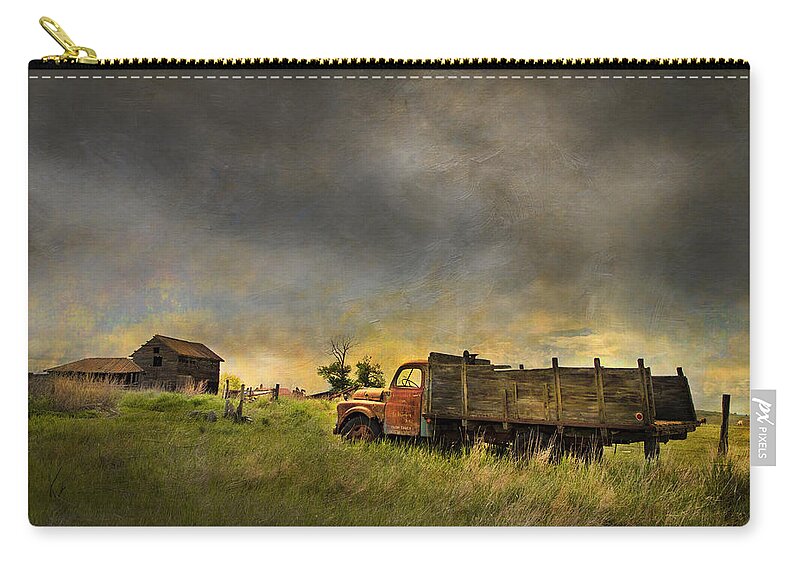Dodge Zip Pouch featuring the photograph Abandoned Farm Truck by Theresa Tahara
