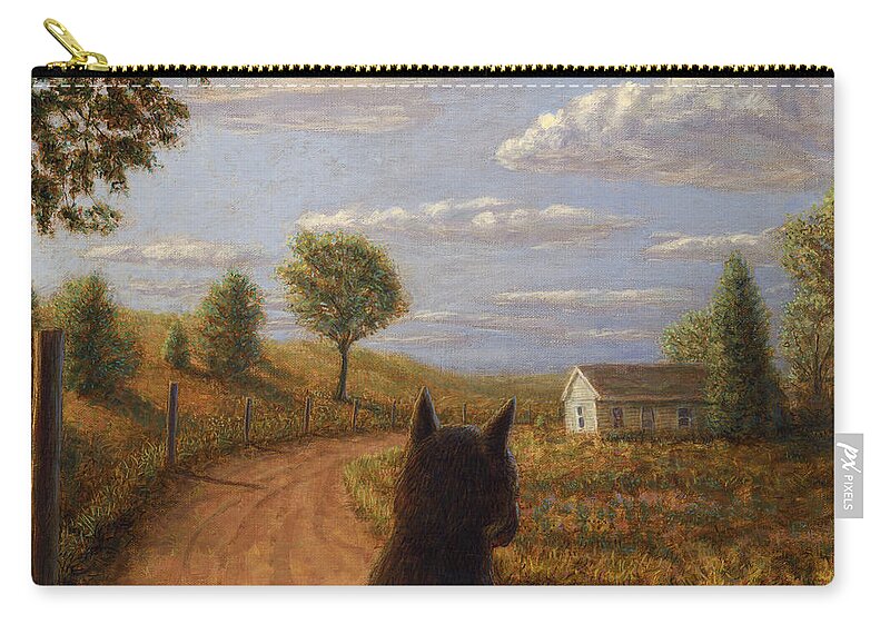 Old House Zip Pouch featuring the painting Abandoned House by James W Johnson