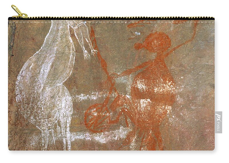 Archaeology Zip Pouch featuring the photograph Aboriginal Art, Australia by Gregory G. Dimijian, M.D.