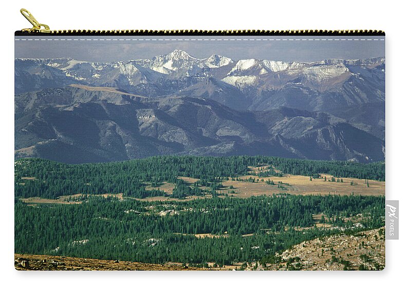 Beartooth Scenic Highway Zip Pouch featuring the photograph M-A9207-Absaroka Range from US 212 by Ed Cooper Photography