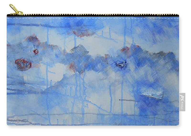 Abstract Zip Pouch featuring the painting Abstract # 3 by Susan Williams