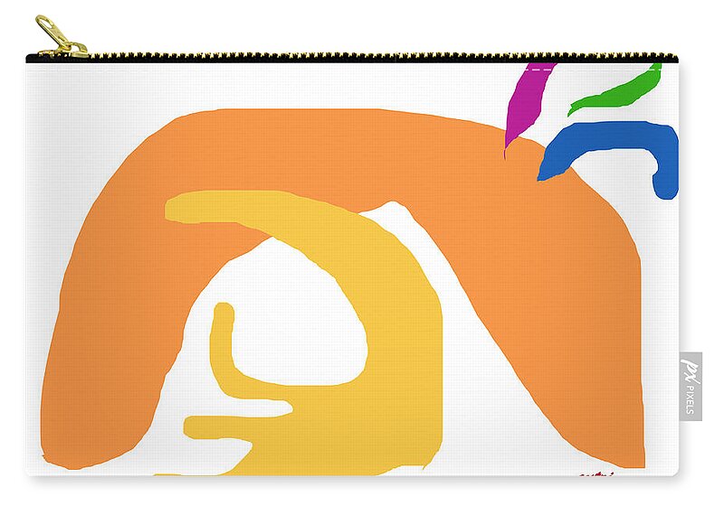 Matisse Zip Pouch featuring the digital art Abstract Ala Matisse 2 by Anne Cameron Cutri