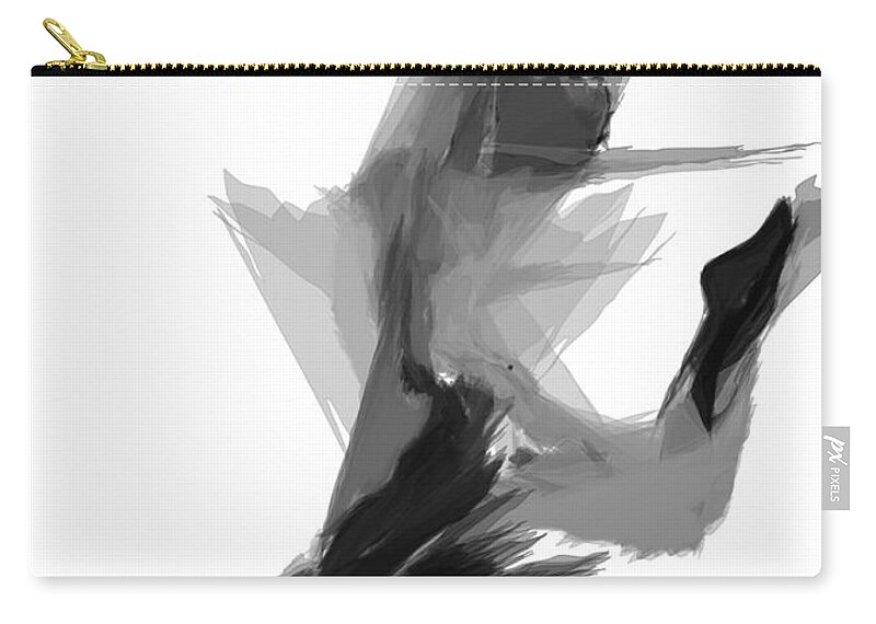Sketches Zip Pouch featuring the digital art Abstract Dance by Rafael Salazar