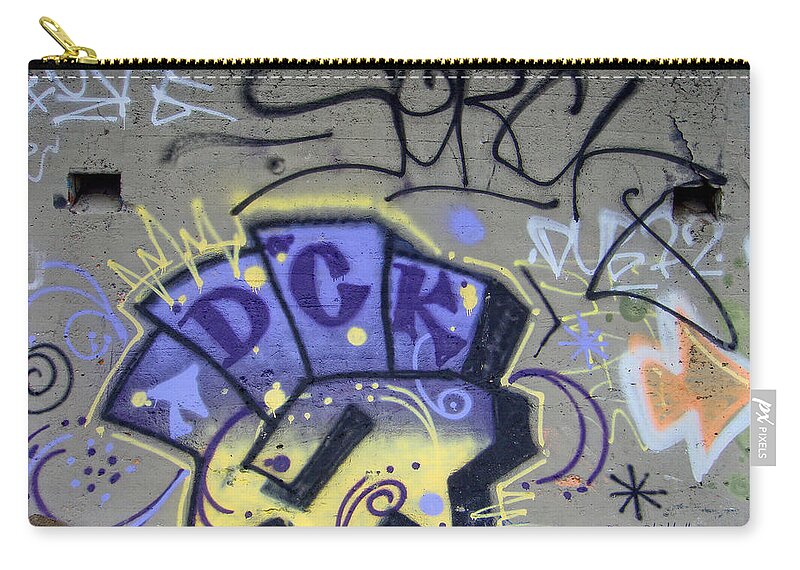 Graffiti Zip Pouch featuring the photograph Abstract Expression by Donna Blackhall