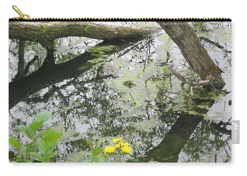 Abstract Zip Pouch featuring the photograph Abstract Nature 2 by Rosita Larsson