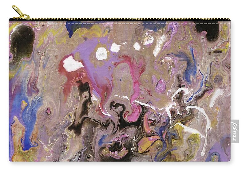 Abstract Zip Pouch featuring the painting Abstract Pour 2 by Jamie Frier