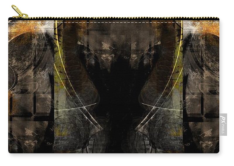 Abstract Zip Pouch featuring the digital art Abstract Symmetry by Art Di