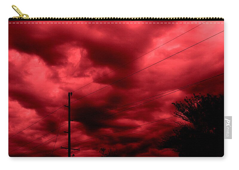 Photomanipulation Zip Pouch featuring the digital art Abyss of passion by Jeff Iverson