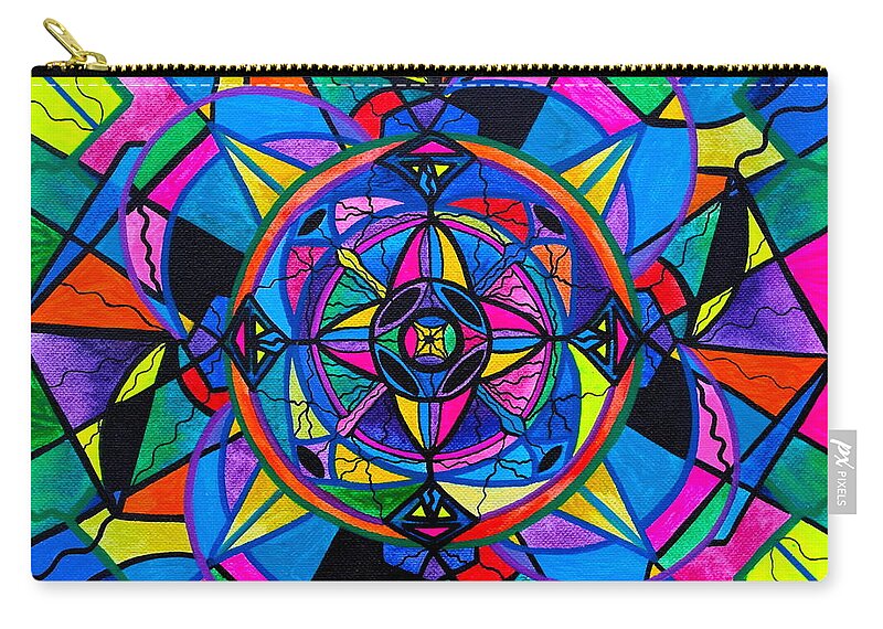 Vibration Zip Pouch featuring the painting Activating Potential by Teal Eye Print Store
