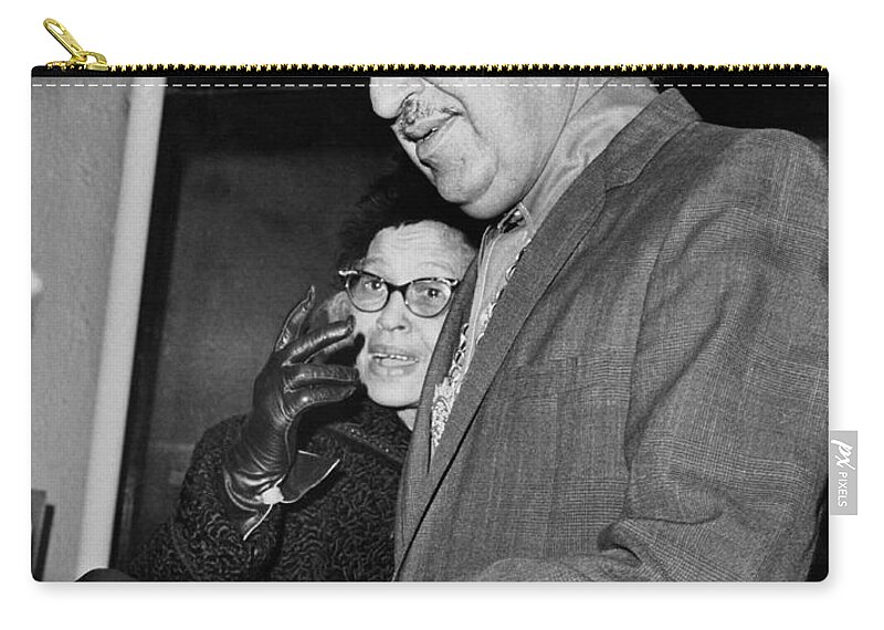 1971 Zip Pouch featuring the photograph Adam Clayton Powell Retires by Underwood Archives