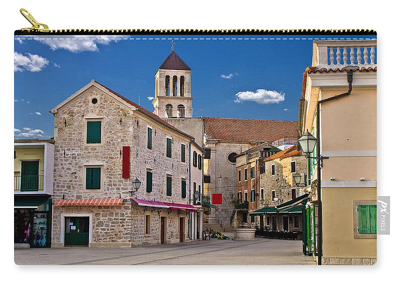 Croatia Zip Pouch featuring the photograph Adriatic Town of Vodice Croatia by Brch Photography