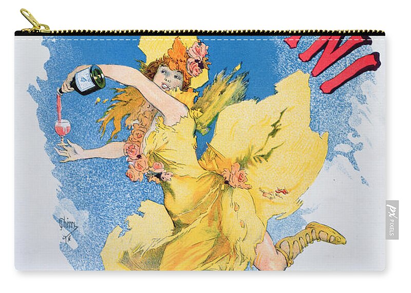 Cocaine Zip Pouch featuring the painting Advertisement for Vin Mariani from Theatre Magazine by English School