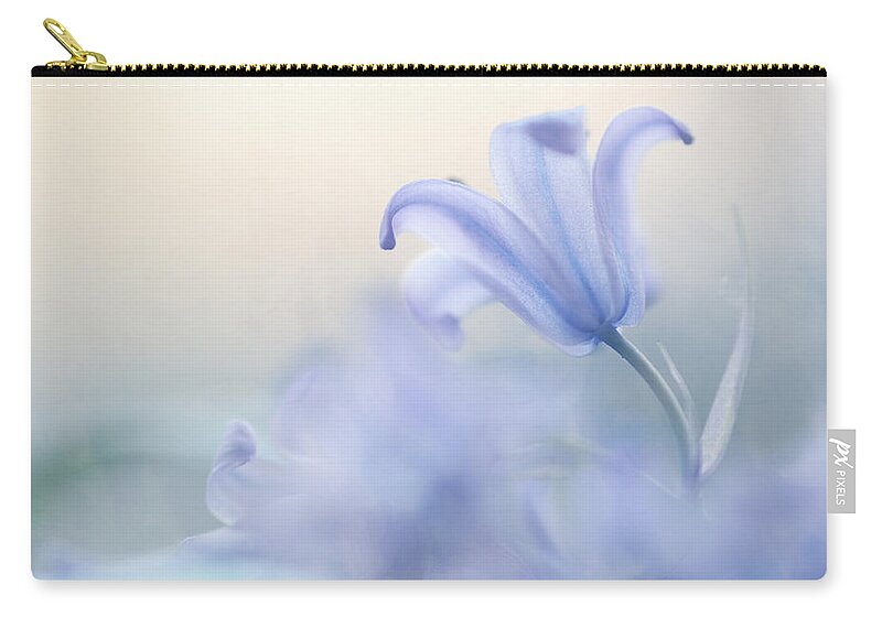 Flower Zip Pouch featuring the photograph Aethereal Blue by Jenny Rainbow
