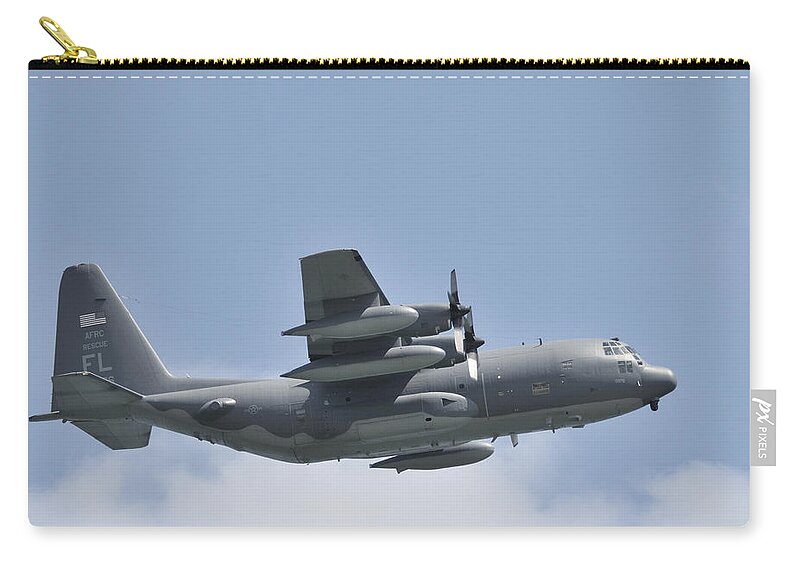 C-130 Zip Pouch featuring the photograph AFRC C-130 Hercules rescue aircraft by Bradford Martin