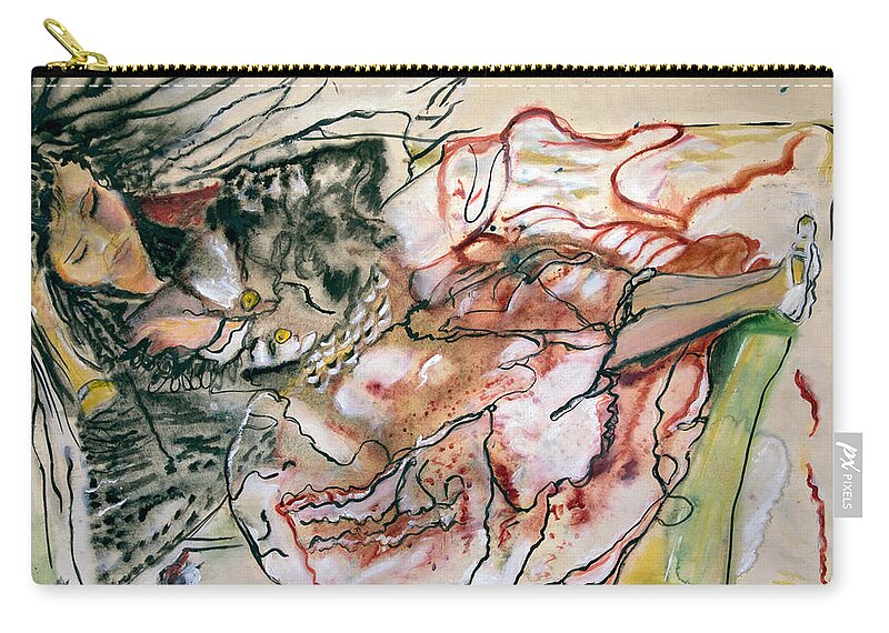 Art Zip Pouch featuring the painting After The Party by Jack Diamond