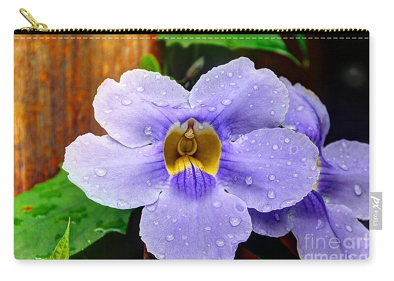 Flower Zip Pouch featuring the photograph After the Rain by Bob Hislop