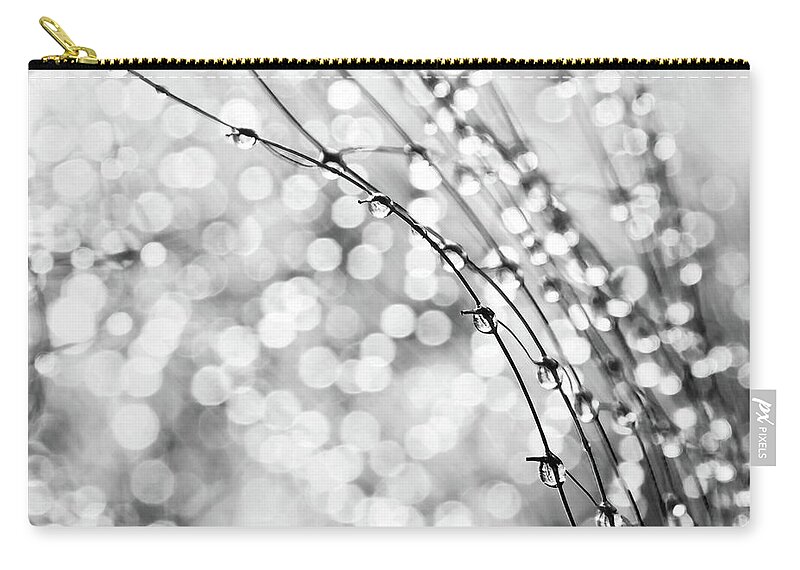 Macro Zip Pouch featuring the photograph After The Rain by Theresa Tahara