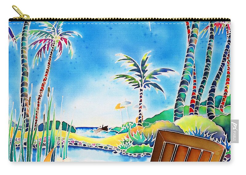 Asia Zip Pouch featuring the painting After the squall by Hisayo OHTA