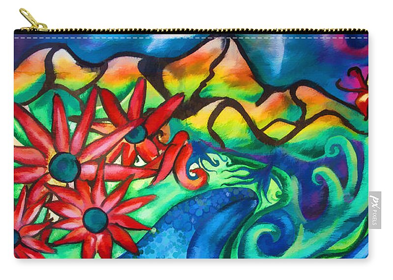 Asheville Zip Pouch featuring the photograph Air Conditioned Mural by John Haldane